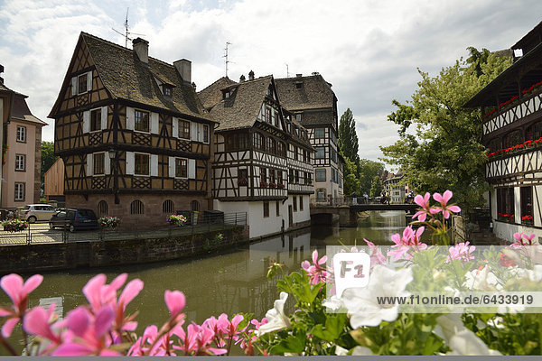 Frankreich Europa Gebäude Krankheit Fluss Elsass Hälfte Petite France Straßburg