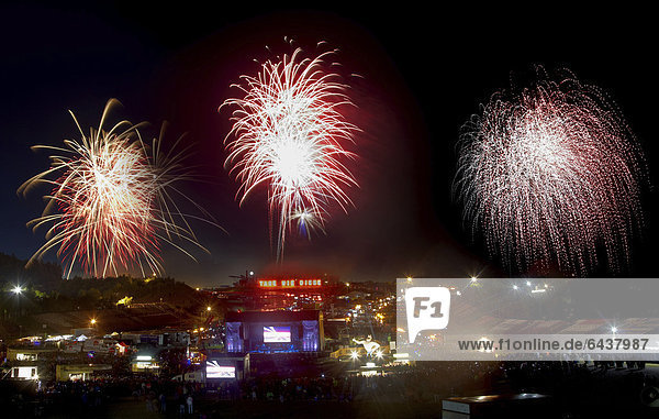 Fireworks at the Truck Grand Prix 2012  Nuerburgring  Rhineland-Palatinate  Germany  Europe