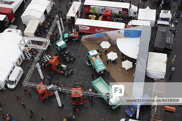 LKW-Ausstellung im Industriepark beim Truck-Grand-Prix 2012  Nürburgring  Rheinland-Pfalz  Deutschland  Europa