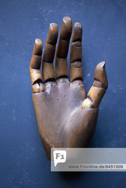 A wooden hand