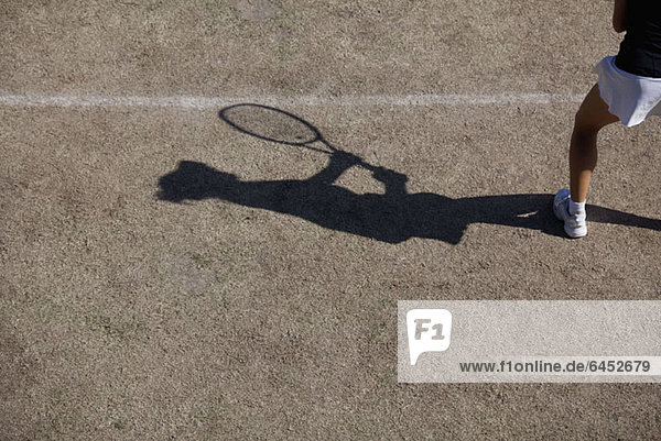 Schatten des Tennisspielers