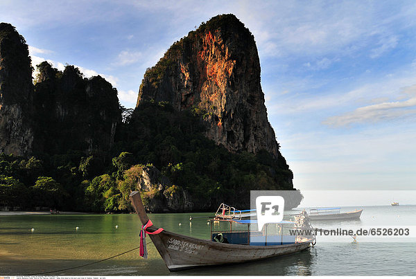 Mandatory Credit: Photo by Rex Features ( 848239l ) Railay West beach on the south west coast of Thailand. Thailand - Jan 2009