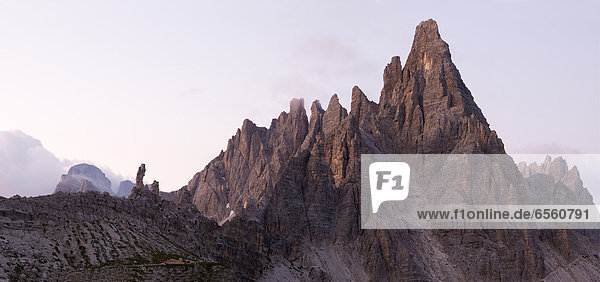 Europe  Italy  View to mountain Paternkofel at National Park of sesto Dolomities