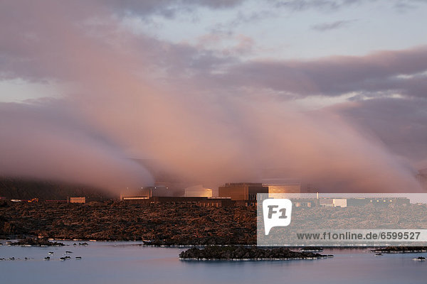 Kraftwerk Europa blau Heiße Quelle Island Lagune Halbinsel Reykjanes
