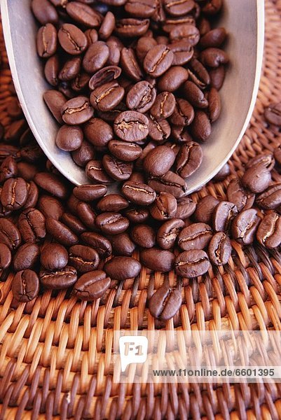 Coffee Beans On Basket,  Close-Up