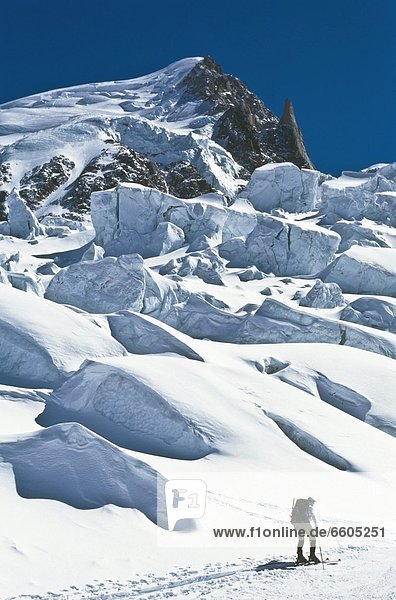 Climber On Mt Blanc