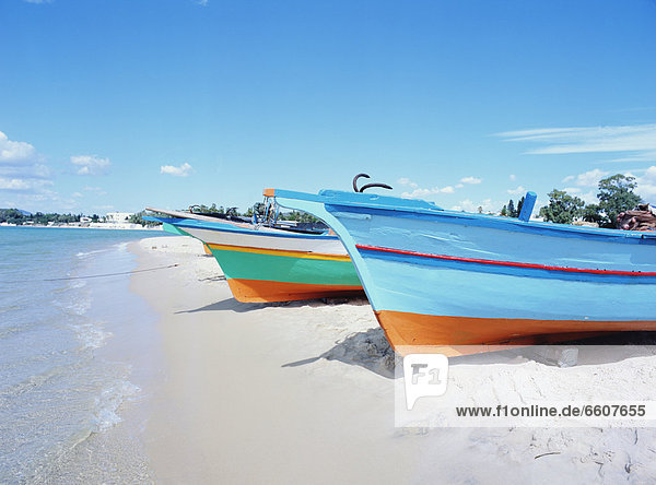Colorful Boats On The Beach