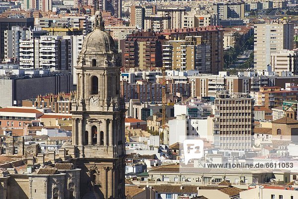 über Großstadt Turm Kathedrale Malaga