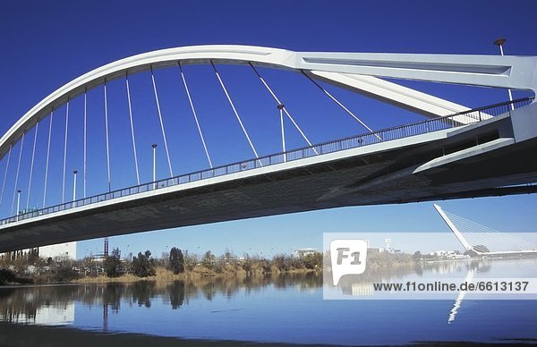 Puente de la Barqueta and Puente del Alamillo over Guadalquivir River
