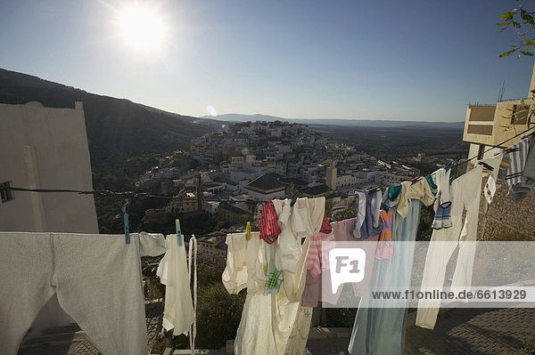 Fès Fez Stadtansicht Stadtansichten Kleidung Fokus auf den Vordergrund Fokus auf dem Vordergrund Linie Marokko