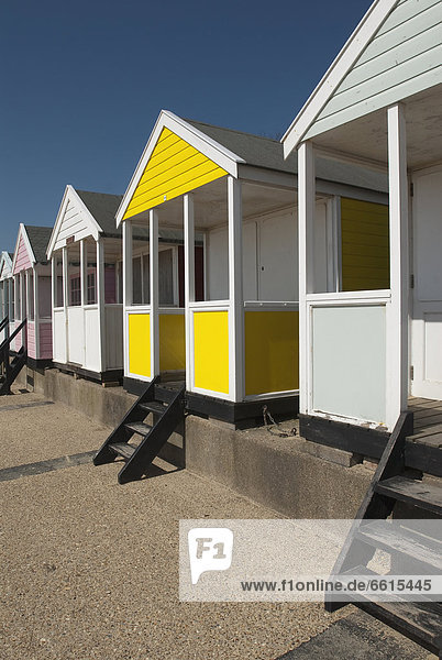 Traditional Beach Huts On The Seafront At Southwold  Suffolk  Uk ©David Potter / Axiom
