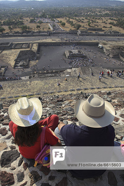 Pyramid Of The Sun  Teotihuacan Archeological Site  Near Mexico City  Mexico.