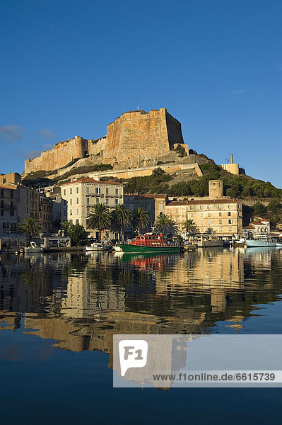 The Citadel And Harbour Of Bonifacio. Corsica. France. Photo © Chris Parker / Axiom
