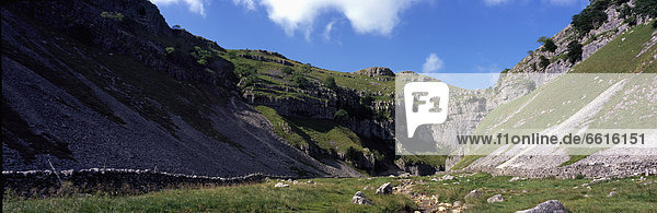 Gordale Scar  Near Malham  North Yorkshire  England  Uk. (C) Marc Jackson/Axiom