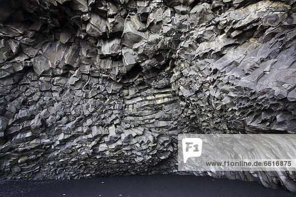 Basaltsäulen  Vik i Myrdal  Südisland  Island  Europa