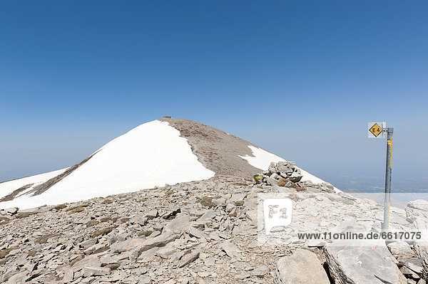 Europa Berggipfel Gipfel Spitze Spitzen folgen wandern Wegweiser Autobahn Kreta Griechenland
