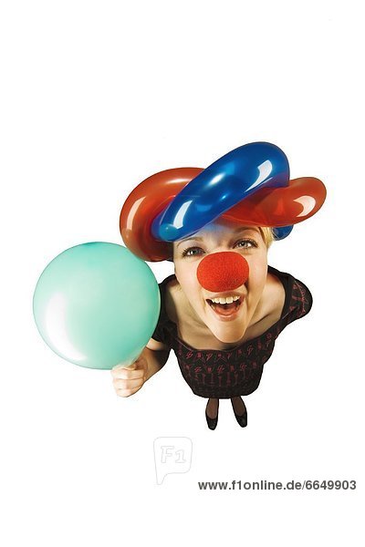 hoch  oben  Luftballon  Ballon  Ansicht  Flachwinkelansicht  Winkel  Clown