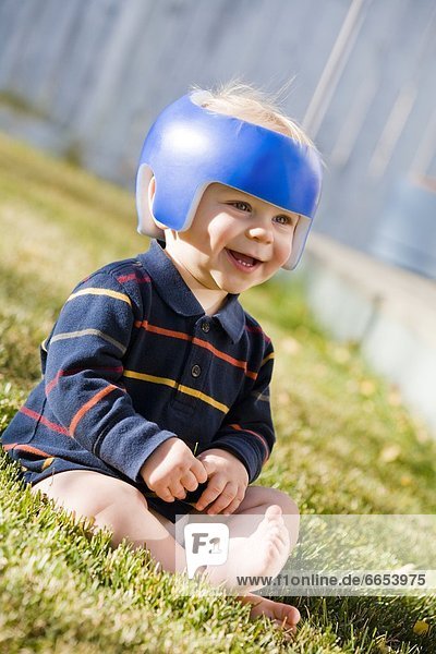 Boy With Reshaping Helmet