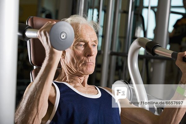 A Senior Man Working Out