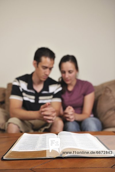 A Christian Couple Praying Together