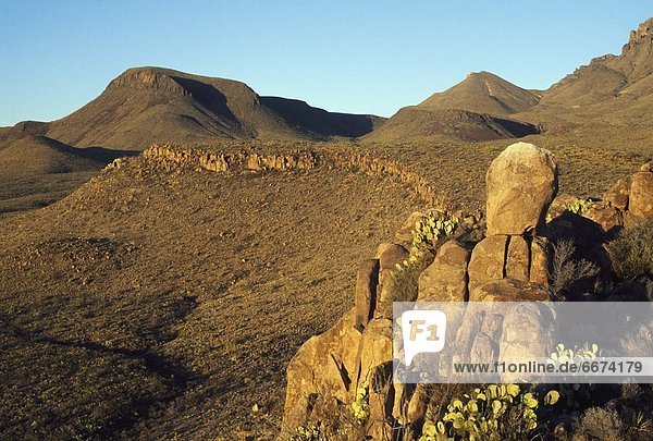 Foothills Of The Chisos Mountains  Big Bend National Park  Texas  Usa
