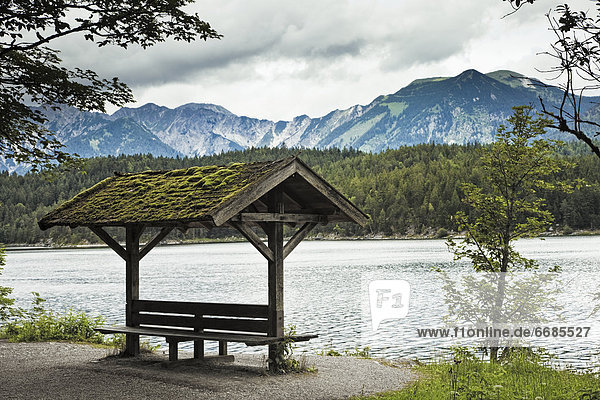 Lakeside Sitting Area and Mountains
