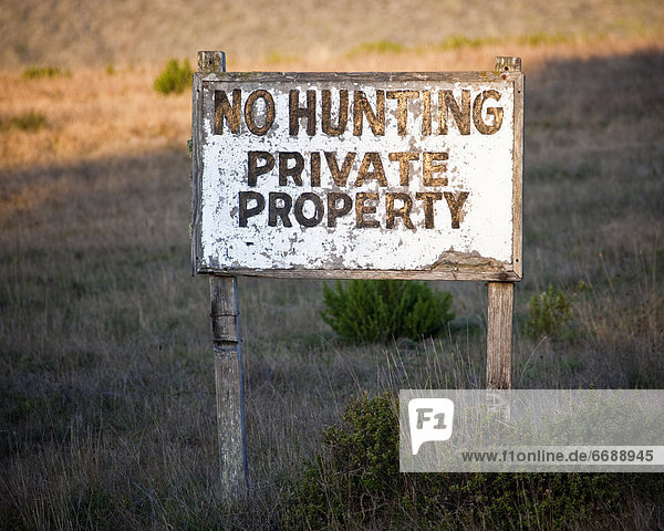 Verletzung der Privatsphäre  Eigentum  Zeichen  Jagd  Signal