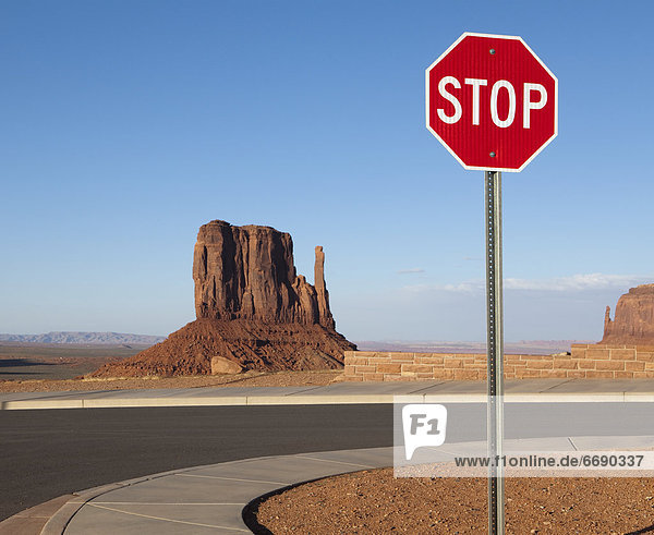 Zeichen  Wüste  Ende  Stoppschild  Mesa  Signal  einstellen