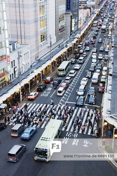 Straße  beschäftigt  Innenstadt  Japan