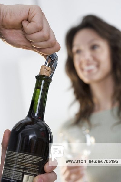 Wein  aufmachen  Flasche
