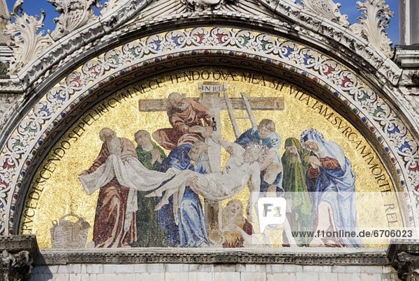 überqueren  Heiligtum  Basilika  Kreuz  Italien  Mosaik  Venedig