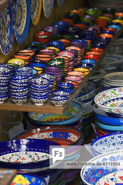Istanbul  Turkey  Pottery Display In Shop