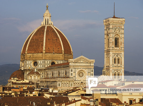 Dach  Großstadt  Kathedrale  Florenz  Italien