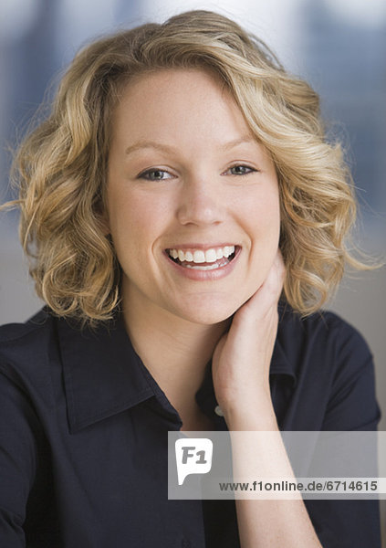 Close up of woman smiling