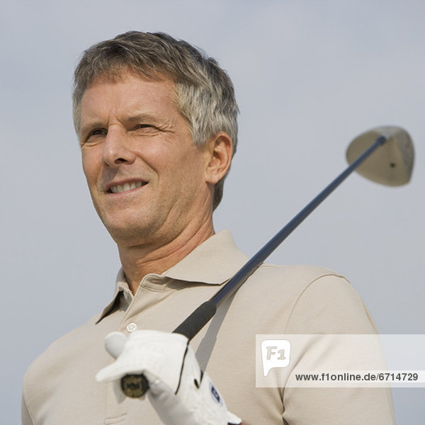 Mann  halten  Golfsport  Golf  Verein