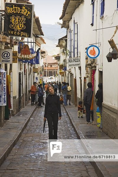 Gringo Alley Near The Plaza De Armas In Cusco  Peru