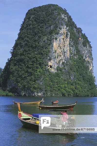 Longboat In Trang Islands  Thailand