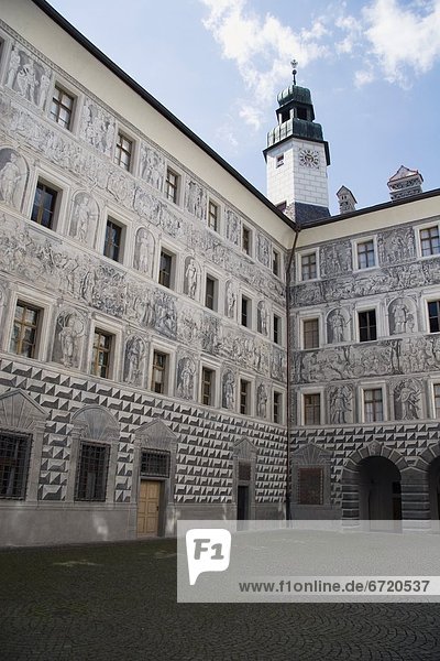 Courtyard In Ambrass Castle  Innsbruck  Tirol  Austria