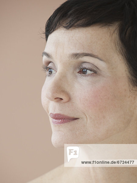 Langhaarige Frau