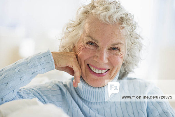 USA  New Jersey  Jersey City  Portrait of senior woman smiling