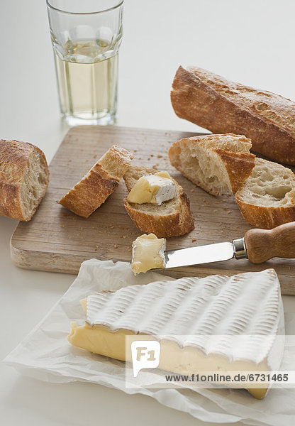 Baguette  Käse  Tisch
