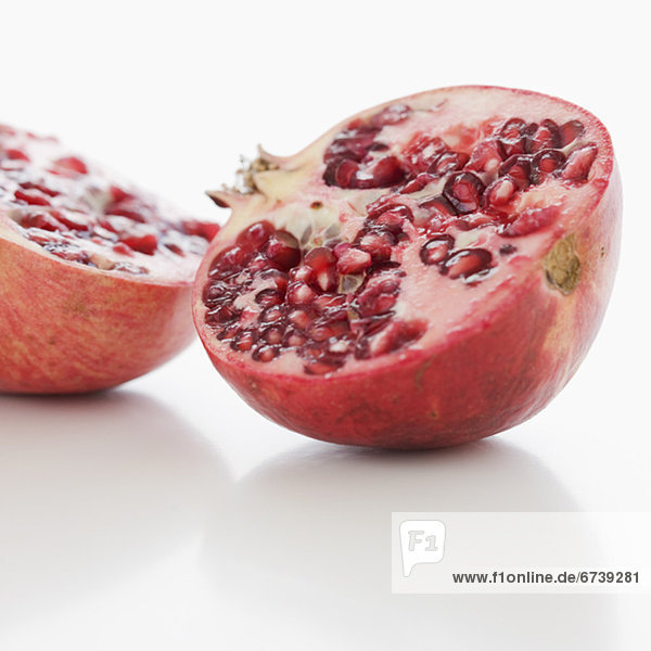 Close up of cut pomegranate