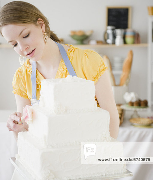 Frau  arbeiten  Bäckerei