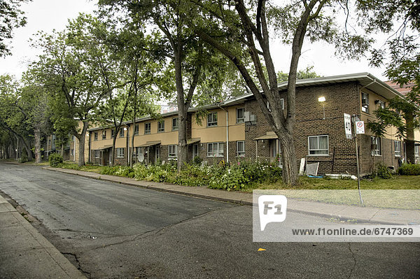 Row of Town Houses in Regent Park Government Projects  Toronto  Ontario