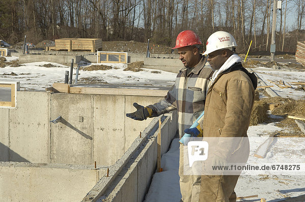 Construction Workers at New Housing Development  Ajax  Ontario