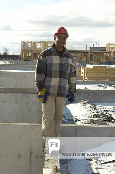 Construction Worker at New Housing Development  Ajax  Ontario