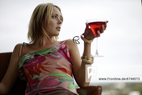 Woman having a Cocktail