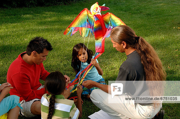 Family with Kite