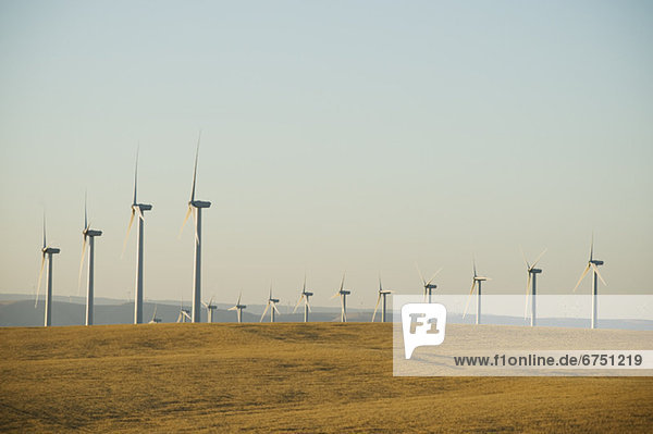 Reihe Windmühle Windpark