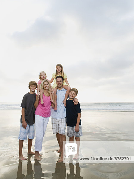Familienbild am Strand